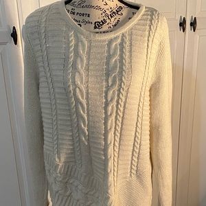 Dana Buchman Off White Sweater NWOT XL